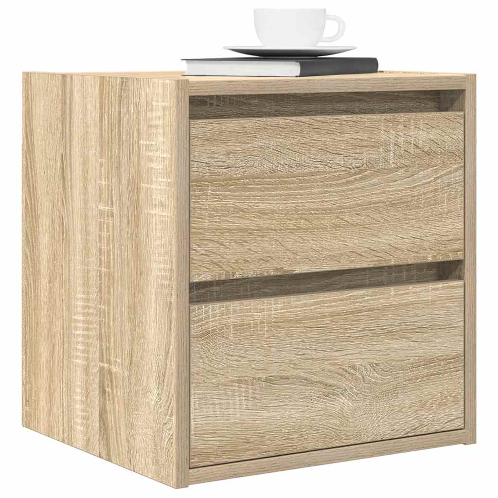 vidaXL Noptiera montata pe perete Stejar Sonoma 38x34x40 cm