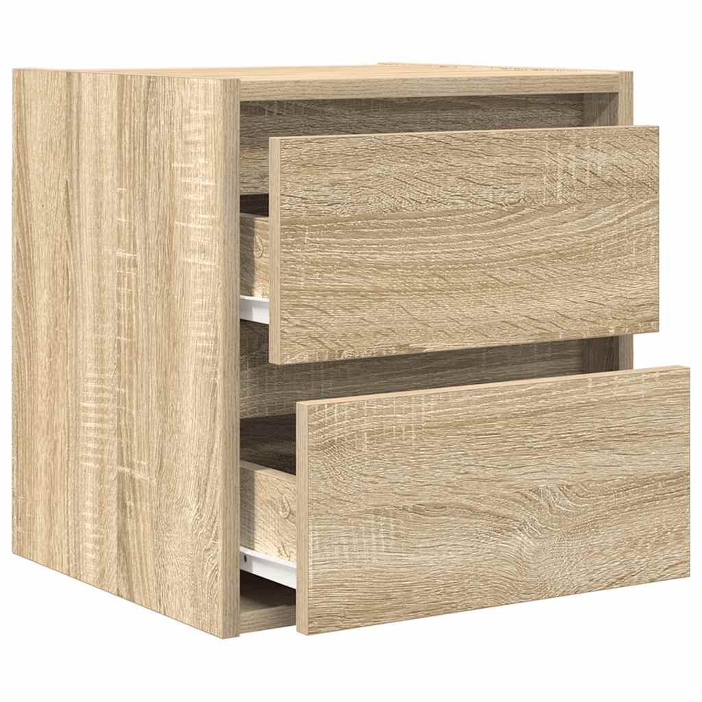 vidaXL Noptiera montata pe perete Stejar Sonoma 38x34x40 cm