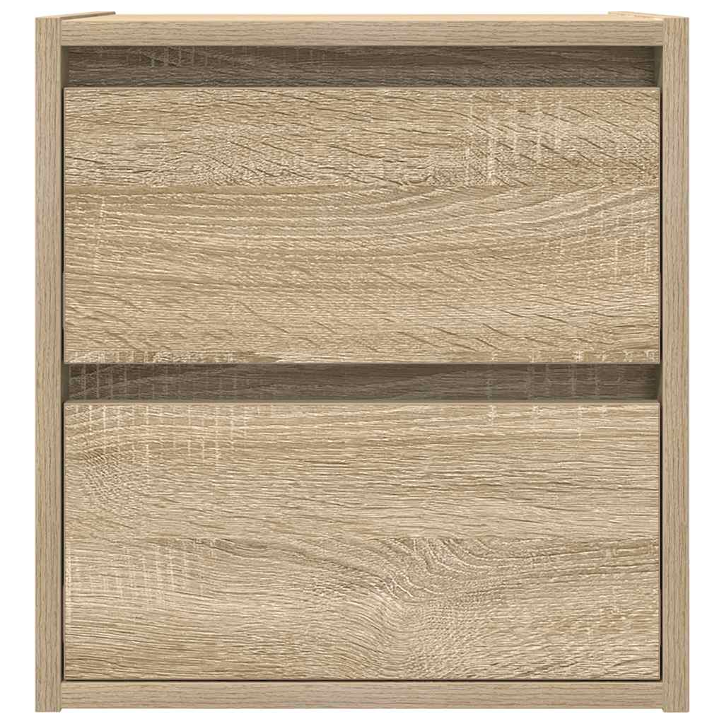vidaXL Noptiera montata pe perete Stejar Sonoma 38x34x40 cm