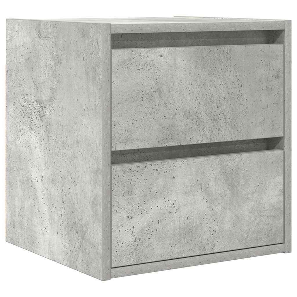 vidaXL Noptiera de perete gri beton 38x34x40 cm