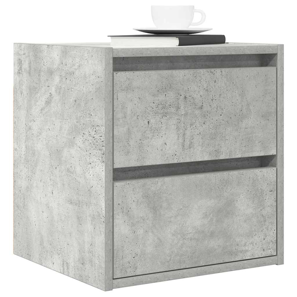 vidaXL Noptiera de perete gri beton 38x34x40 cm