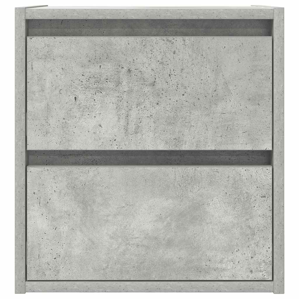vidaXL Noptiera de perete gri beton 38x34x40 cm