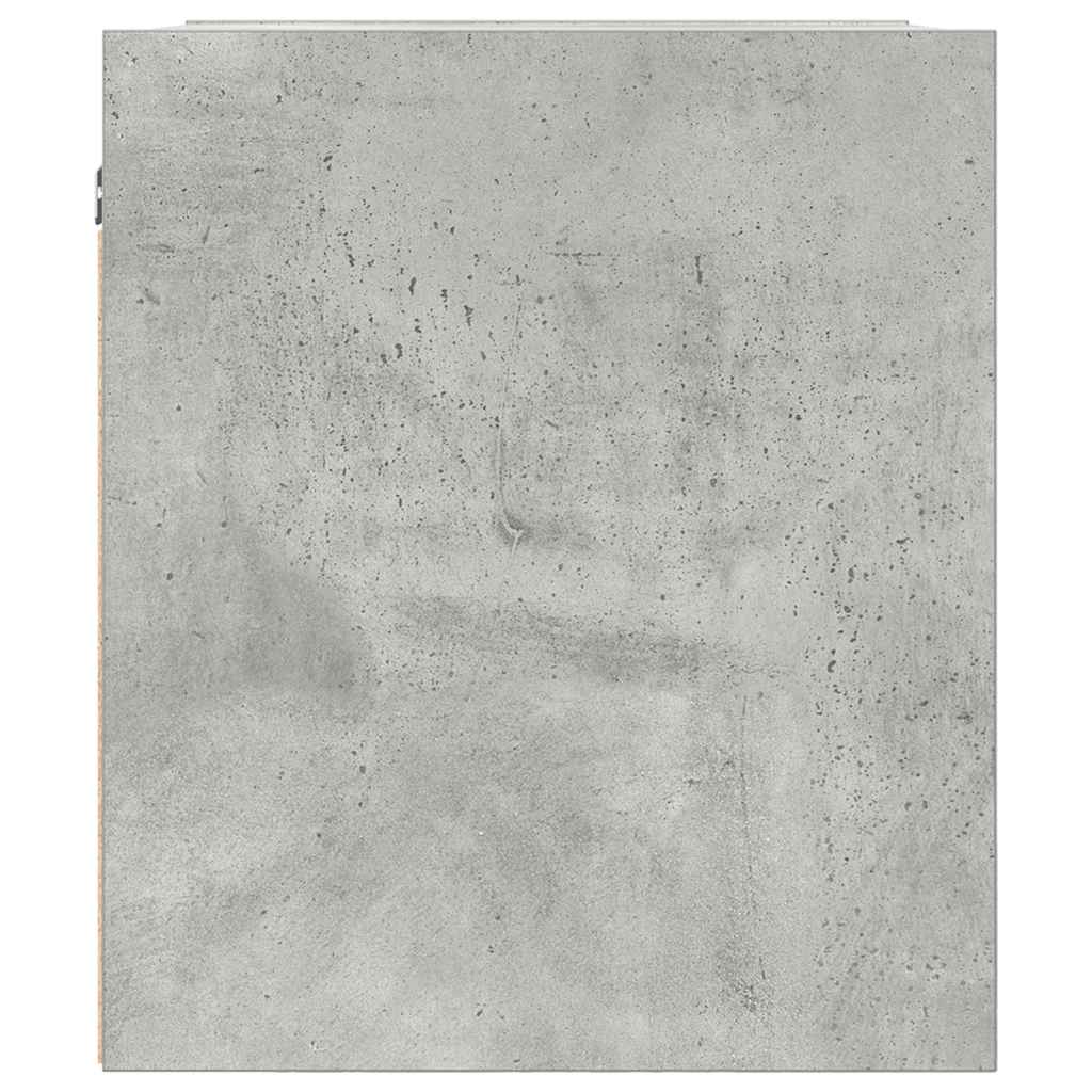 vidaXL Noptiera de perete gri beton 38x34x40 cm