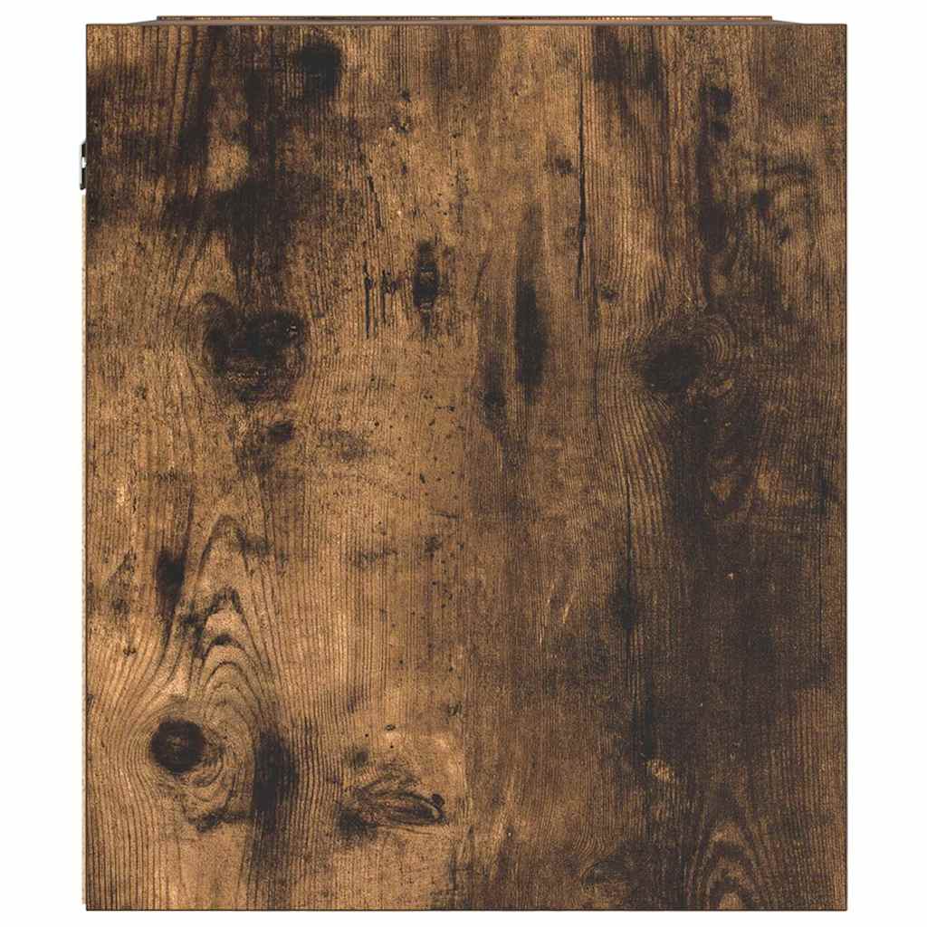 vidaXL Noptiera montata pe perete din stejar afumat 38x34x40 cm