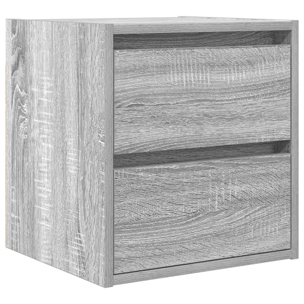 vidaXL Noptiera montata pe perete gri Sonoma 38x34x40 cm