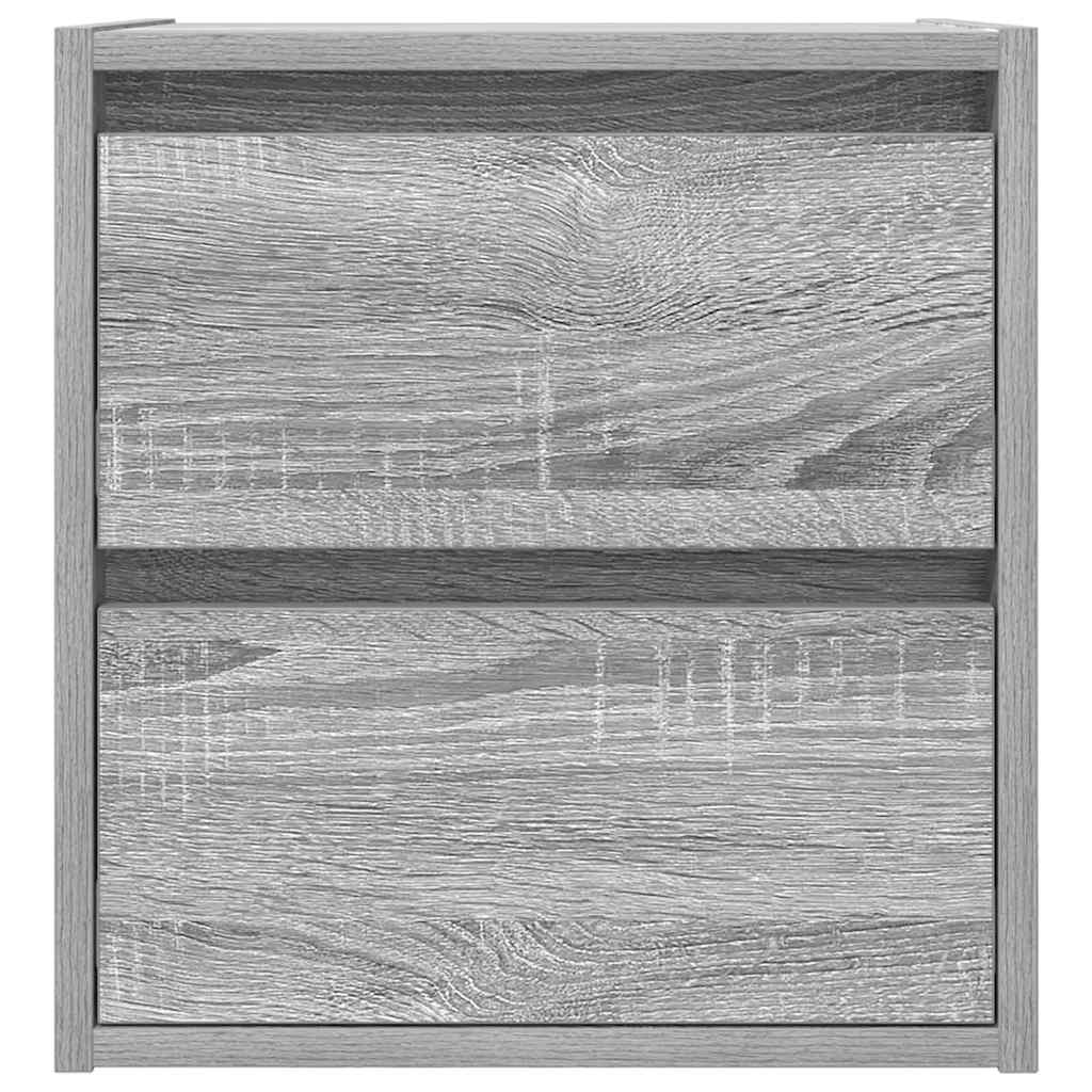 vidaXL Noptiere montate pe perete 2 buc Gri Sonoma 38x34x40 cm vidaXL Noptiere montate pe perete 2 buc Gri Sonoma 38x34x40 cm
