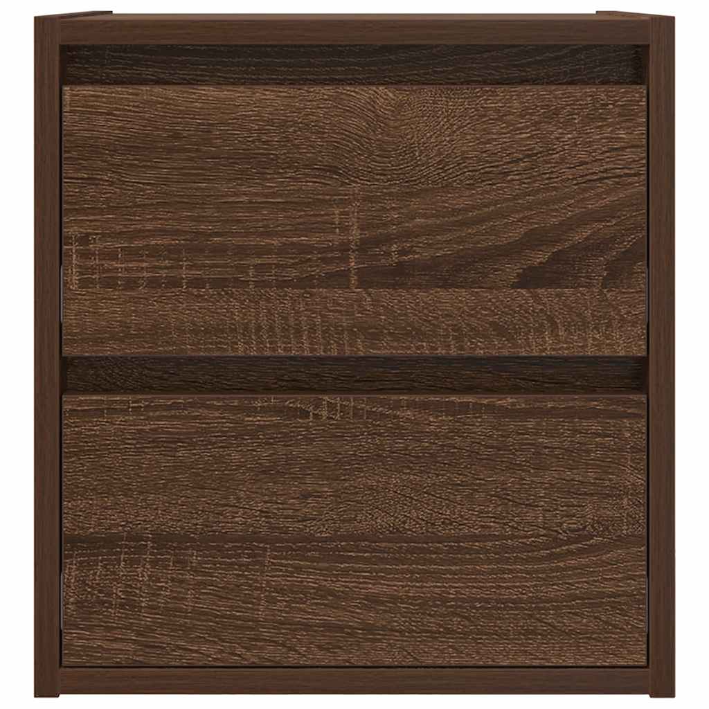 vidaXL Noptiera montata pe perete Stejar maro 38x34x40 cm