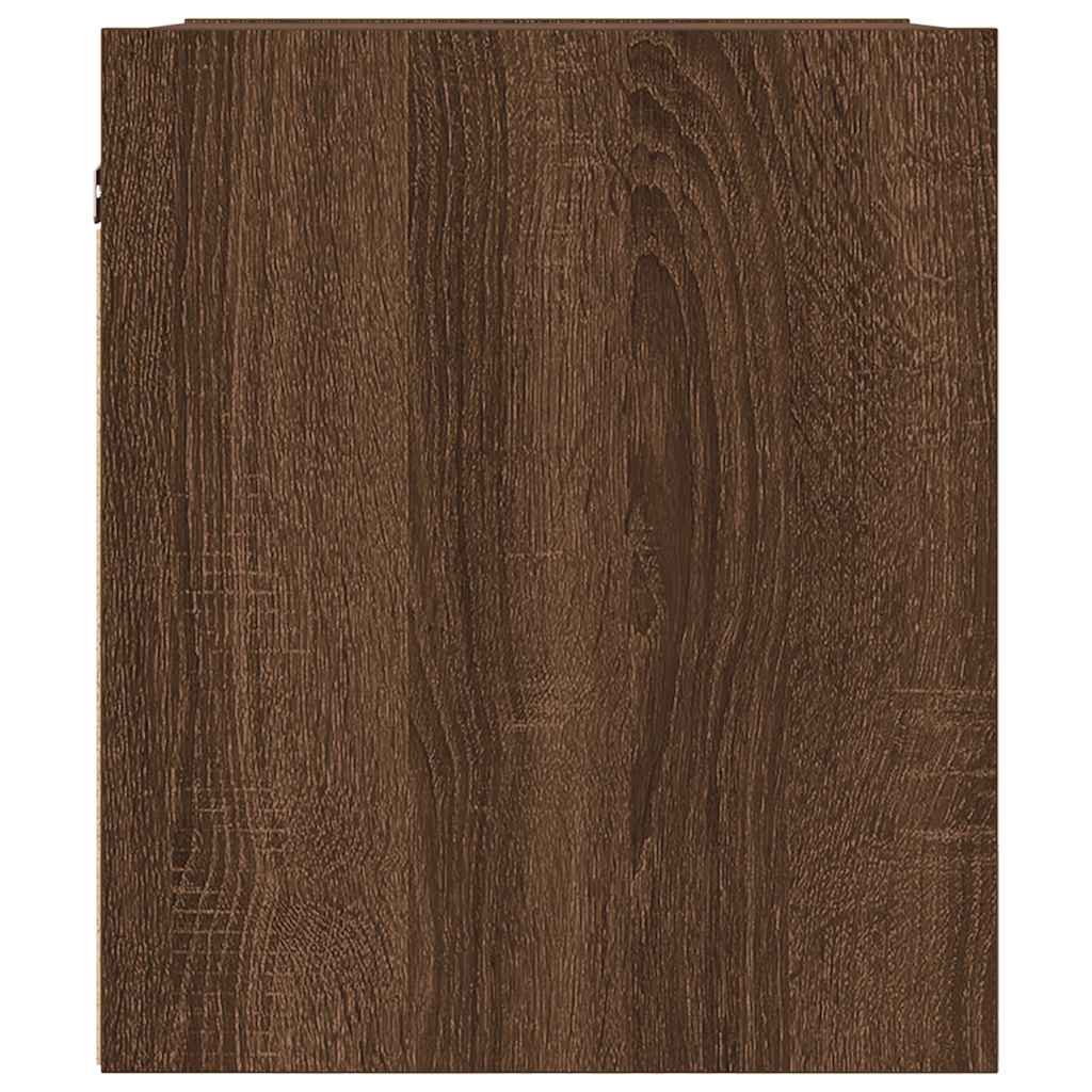 vidaXL Noptiera montata pe perete Stejar maro 38x34x40 cm