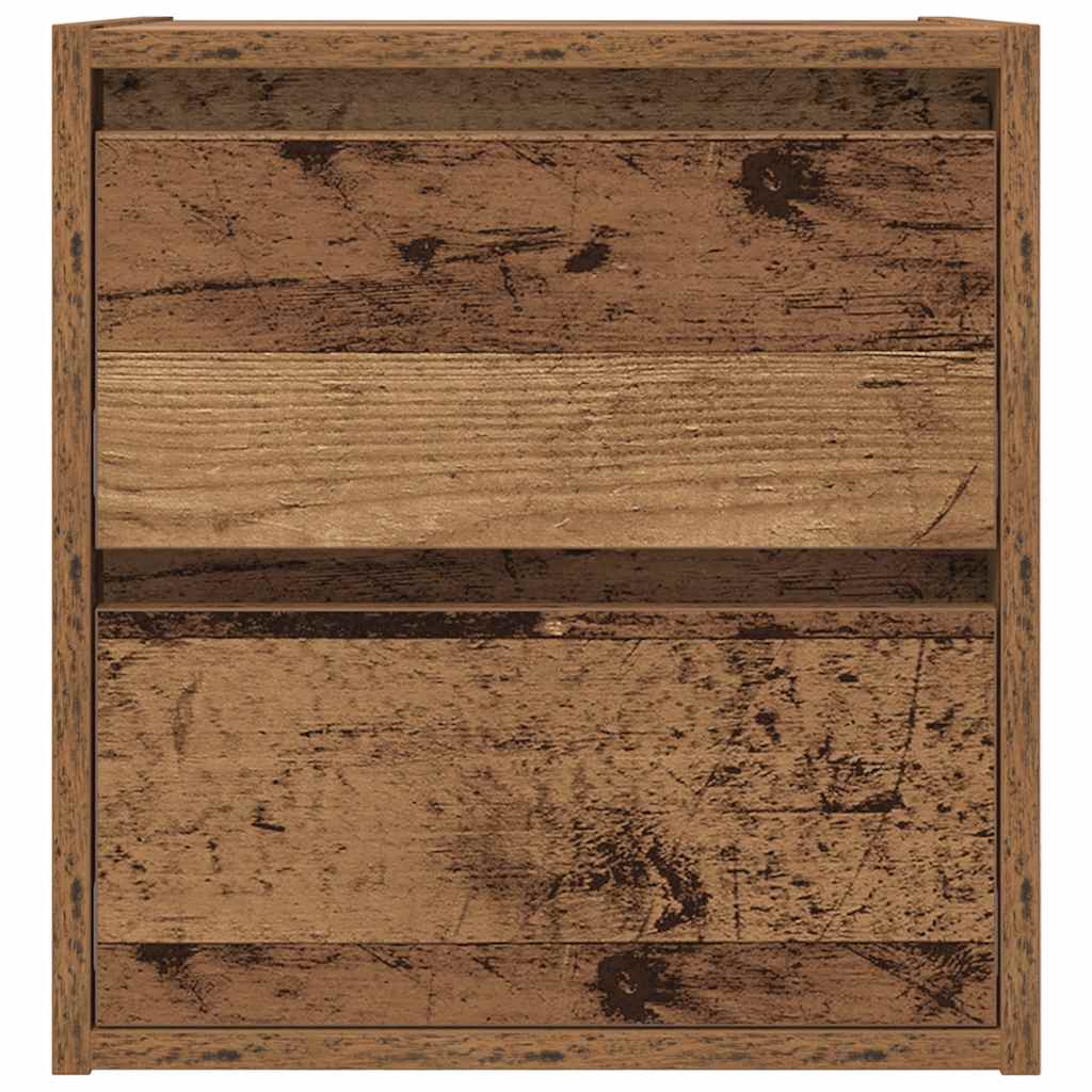 vidaXL Noptiera montata pe perete lemn vechi 38x34x40 cm
