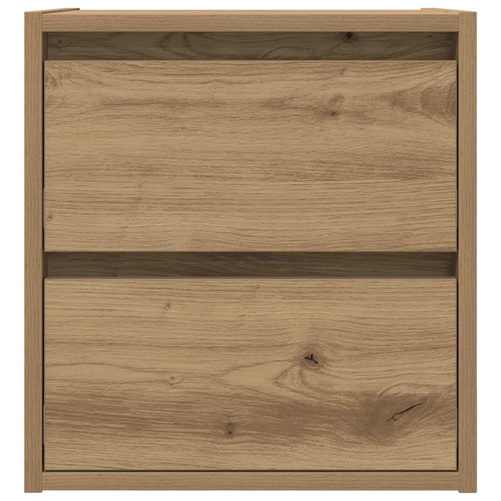 vidaXL Noptiera montata pe perete Stejar Artizanal 38x34x40 cm