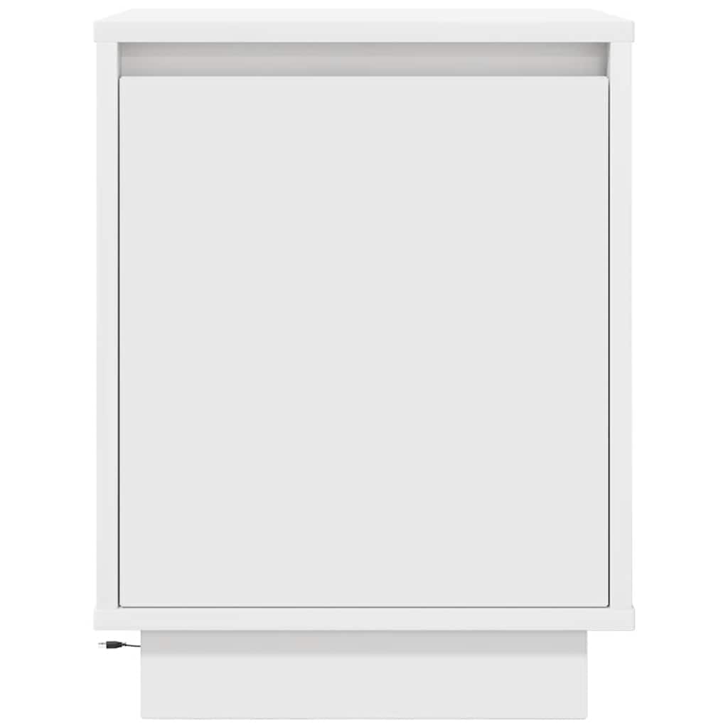 vidaXL Noptiera cu lumini LED alb 38x34x50 cm vidaXL Noptiera cu lumini LED alb 38x34x50 cm