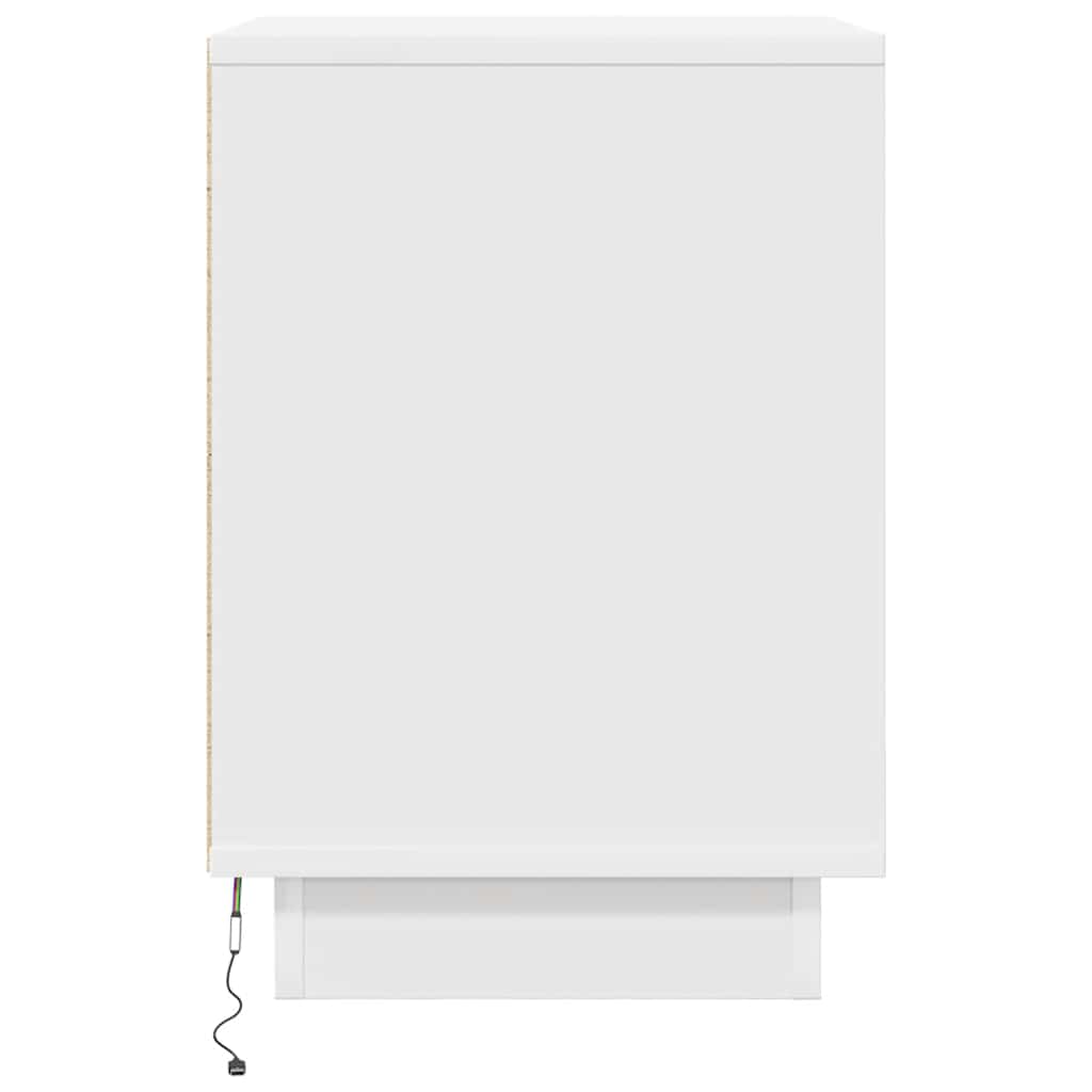 vidaXL Noptiera cu lumini LED alb 38x34x50 cm vidaXL Noptiera cu lumini LED alb 38x34x50 cm