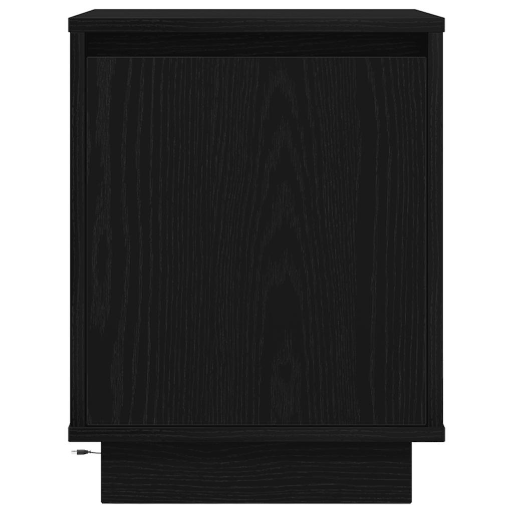 vidaXL Noptiera cu lumini LED Negru 38x34x50 cm vidaXL Noptiera cu lumini LED Negru 38x34x50 cm