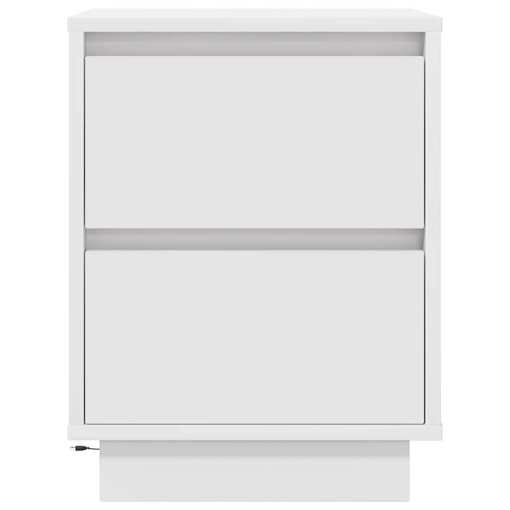 vidaXL Noptiera cu lumini LED alb 38x34x50 cm vidaXL Noptiera cu lumini LED alb 38x34x50 cm