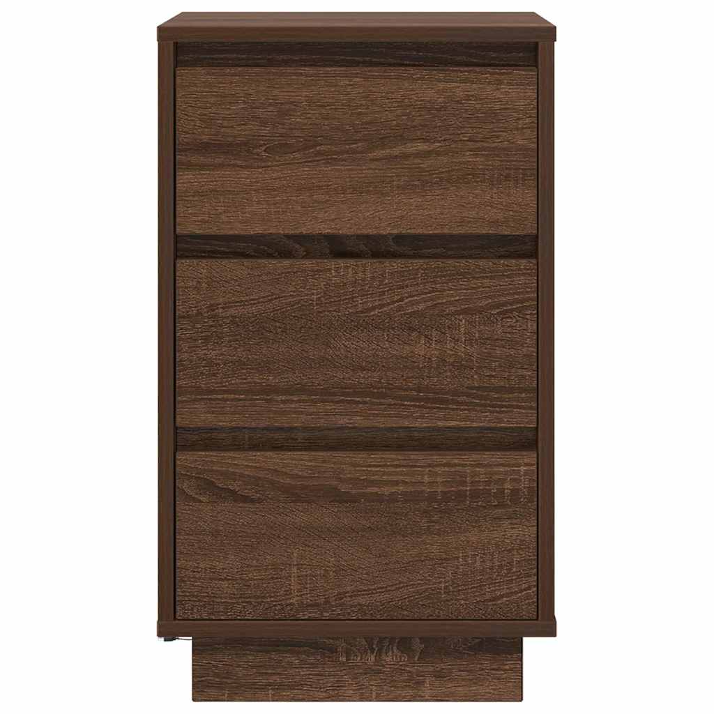 vidaXL Noptiera cu lumini LED Stejar maro 38x34x65 cm vidaXL Noptiera cu lumini LED Stejar maro 38x34x65 cm