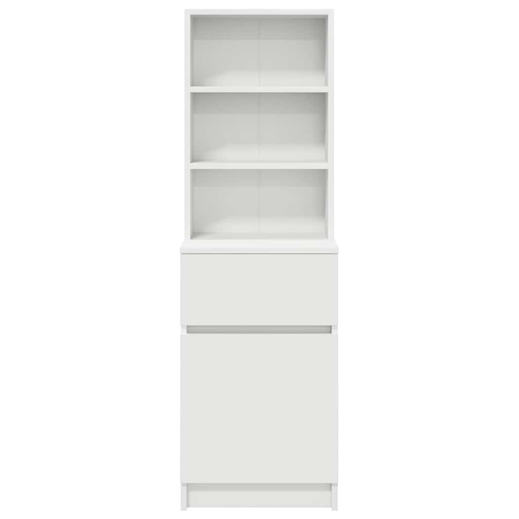 vidaXL Noptiera alb 39x35x125 cm lemn prelucrat vidaXL Noptiera alb 39x35x125 cm lemn prelucrat