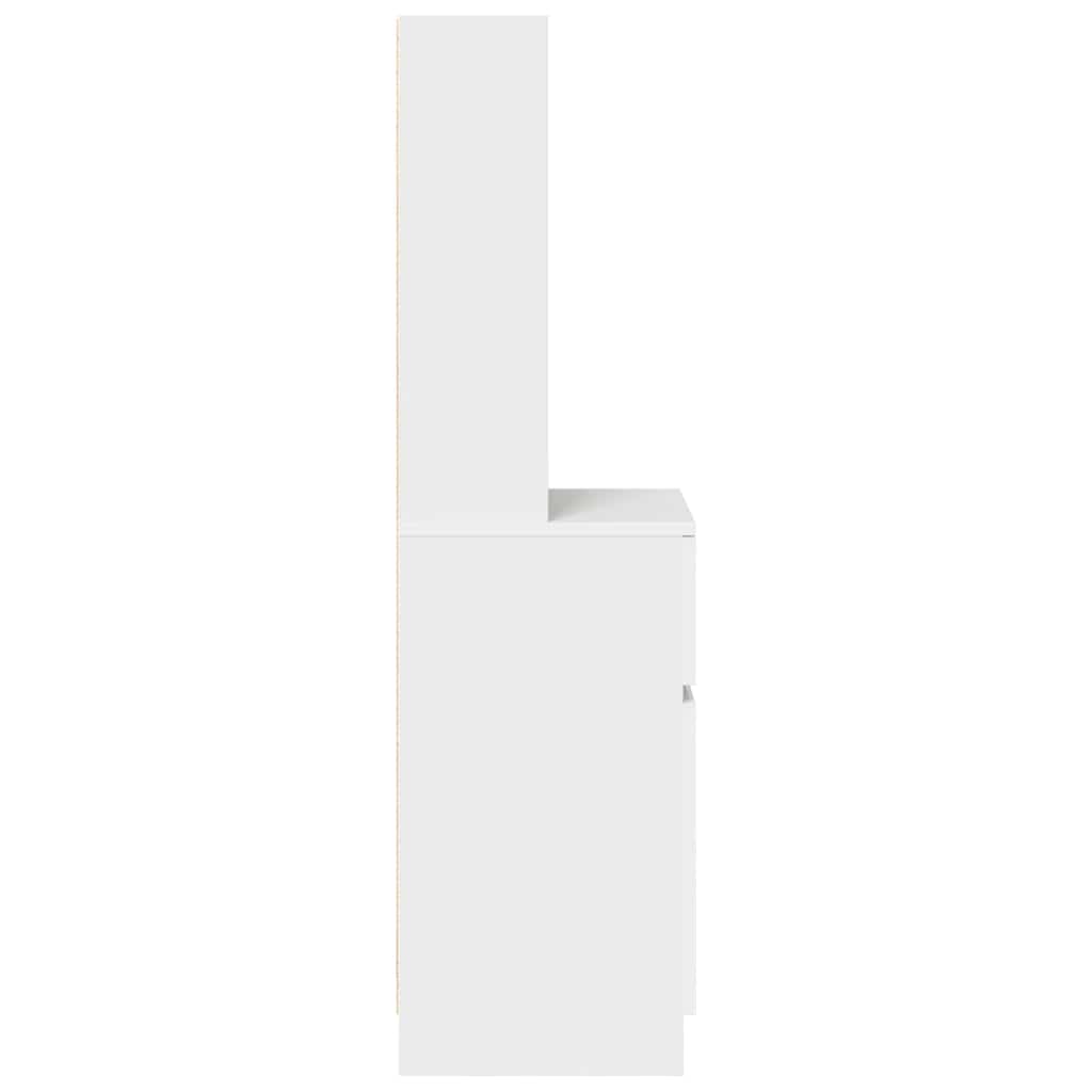 vidaXL Noptiera alb 39x35x125 cm lemn prelucrat vidaXL Noptiera alb 39x35x125 cm lemn prelucrat