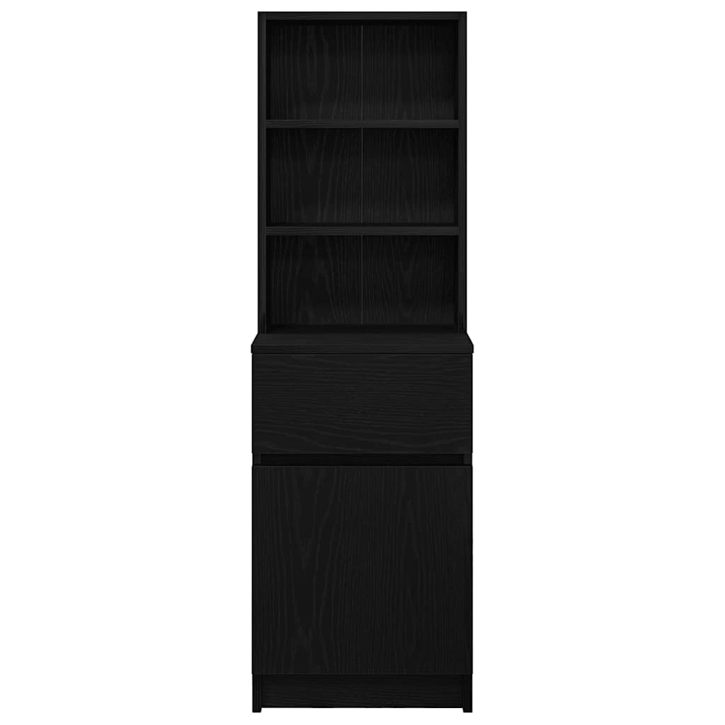 vidaXL Noptiera neagra 39x35x125 cm lemn prelucrat
