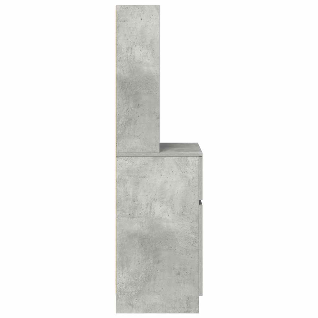 vidaXL Noptiera gri beton 39x35x125 cm lemn prelucrat