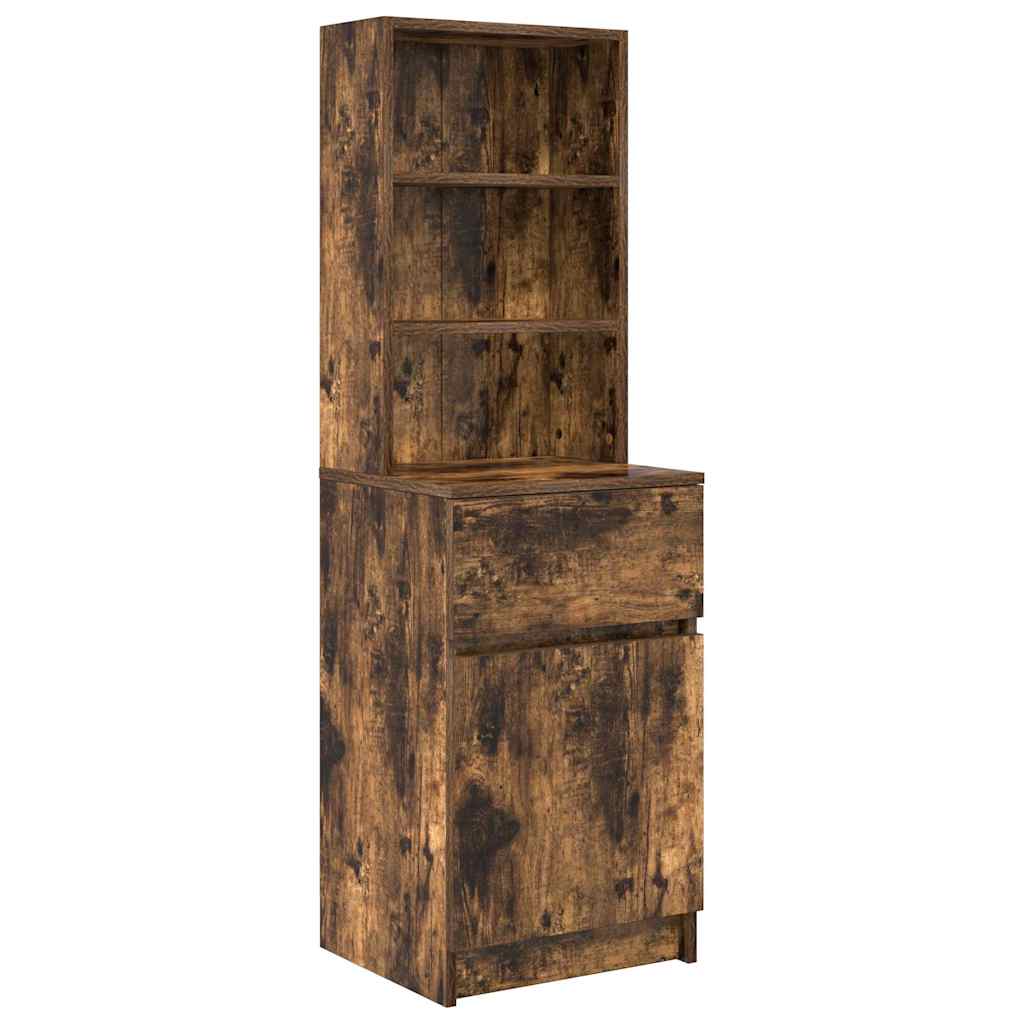 vidaXL Noptiera stejar afumat 39x35x125 cm lemn de stratificat
