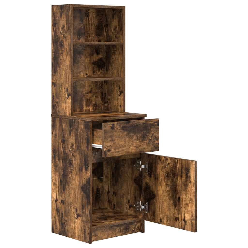 vidaXL Noptiera stejar afumat 39x35x125 cm lemn de stratificat