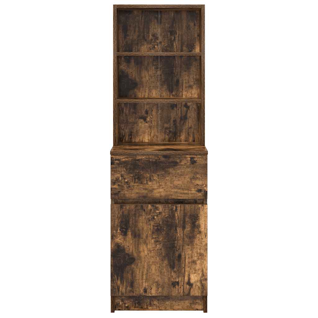 vidaXL Noptiera stejar afumat 39x35x125 cm lemn de stratificat