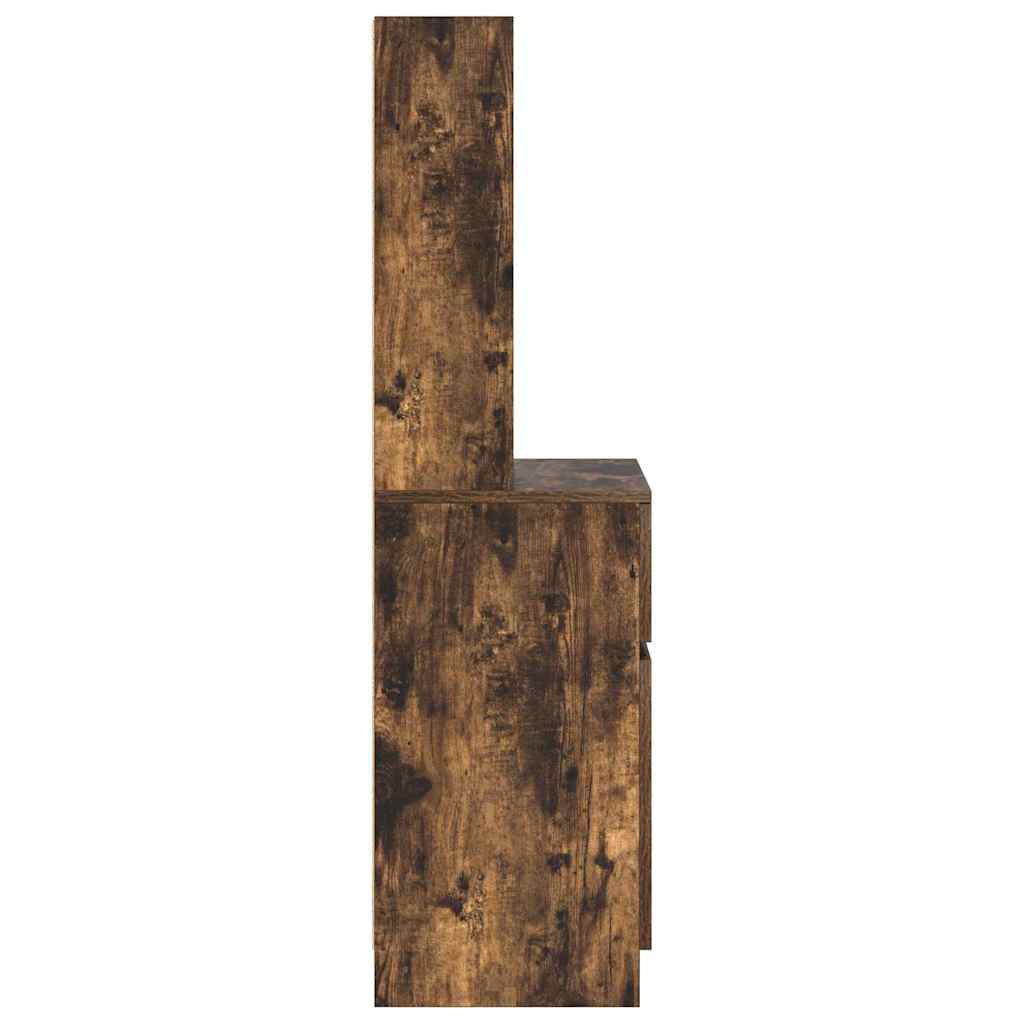 vidaXL Noptiera stejar afumat 39x35x125 cm lemn de stratificat