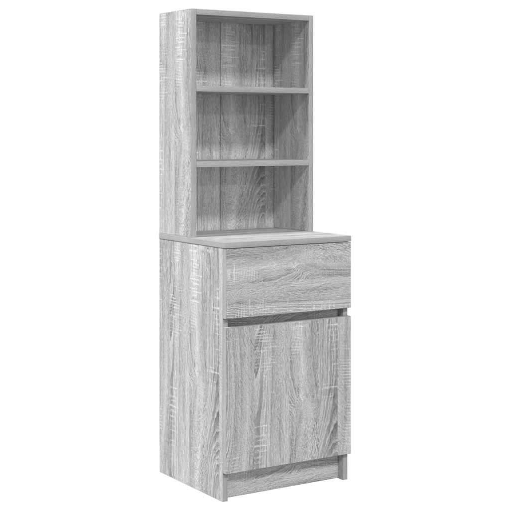 vidaXL Noptiera gri Sonoma 39x35x125 cm lemn prelucrat