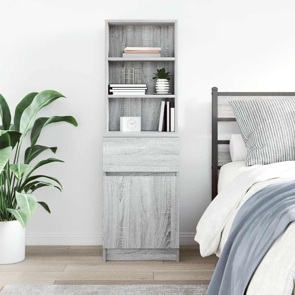 vidaXL Noptiera gri Sonoma 39x35x125 cm lemn prelucrat