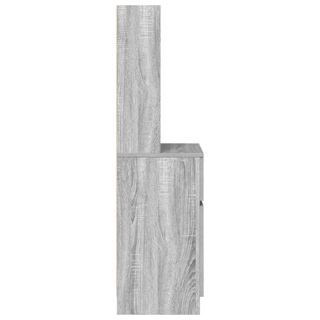 vidaXL Noptiera gri Sonoma 39x35x125 cm lemn prelucrat