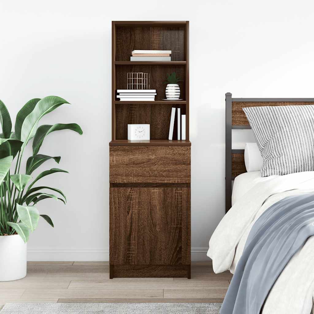 vidaXL Noptiera din stejar maro 39x35x125 cm lemn prelucrat