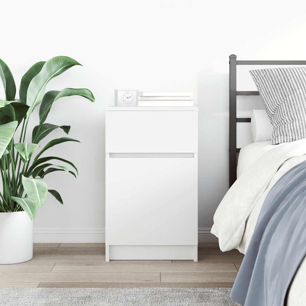 vidaXL Noptiera alb 39x35x65 cm lemn prelucrat vidaXL Noptiera alb 39x35x65 cm lemn prelucrat