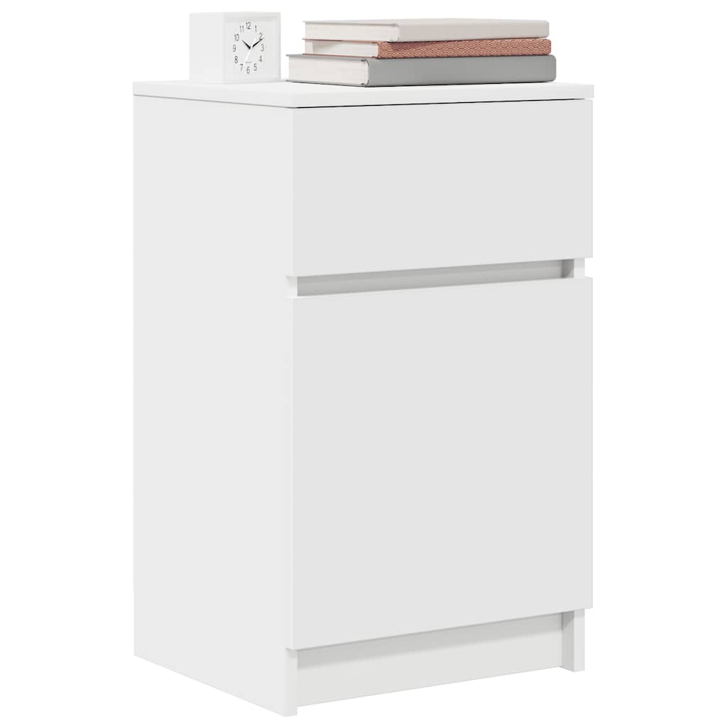 vidaXL Noptiera alb 39x35x65 cm lemn prelucrat vidaXL Noptiera alb 39x35x65 cm lemn prelucrat