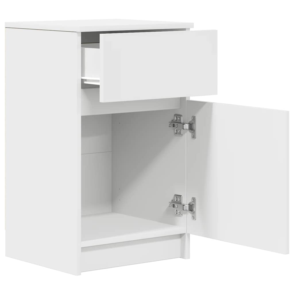 vidaXL Noptiera alb 39x35x65 cm lemn prelucrat vidaXL Noptiera alb 39x35x65 cm lemn prelucrat