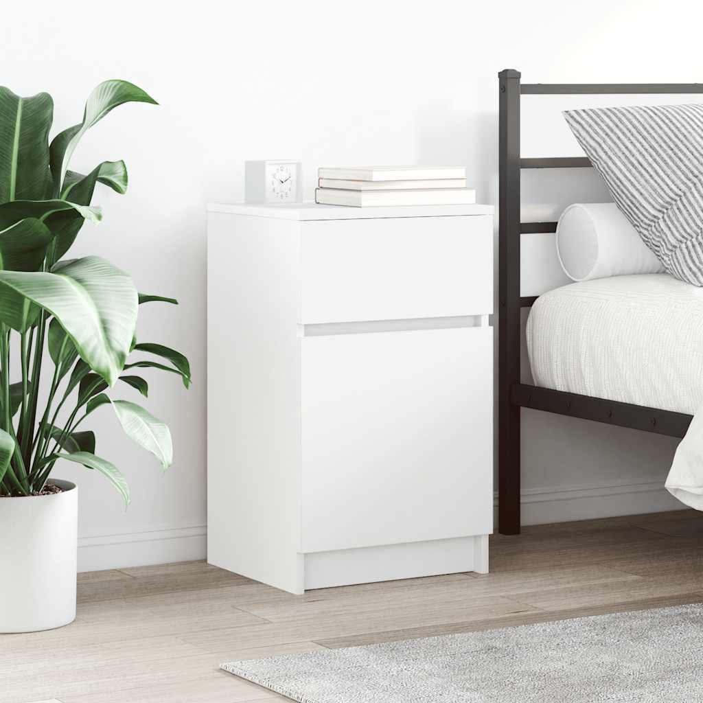 vidaXL Noptiera alb 39x35x65 cm lemn prelucrat vidaXL Noptiera alb 39x35x65 cm lemn prelucrat
