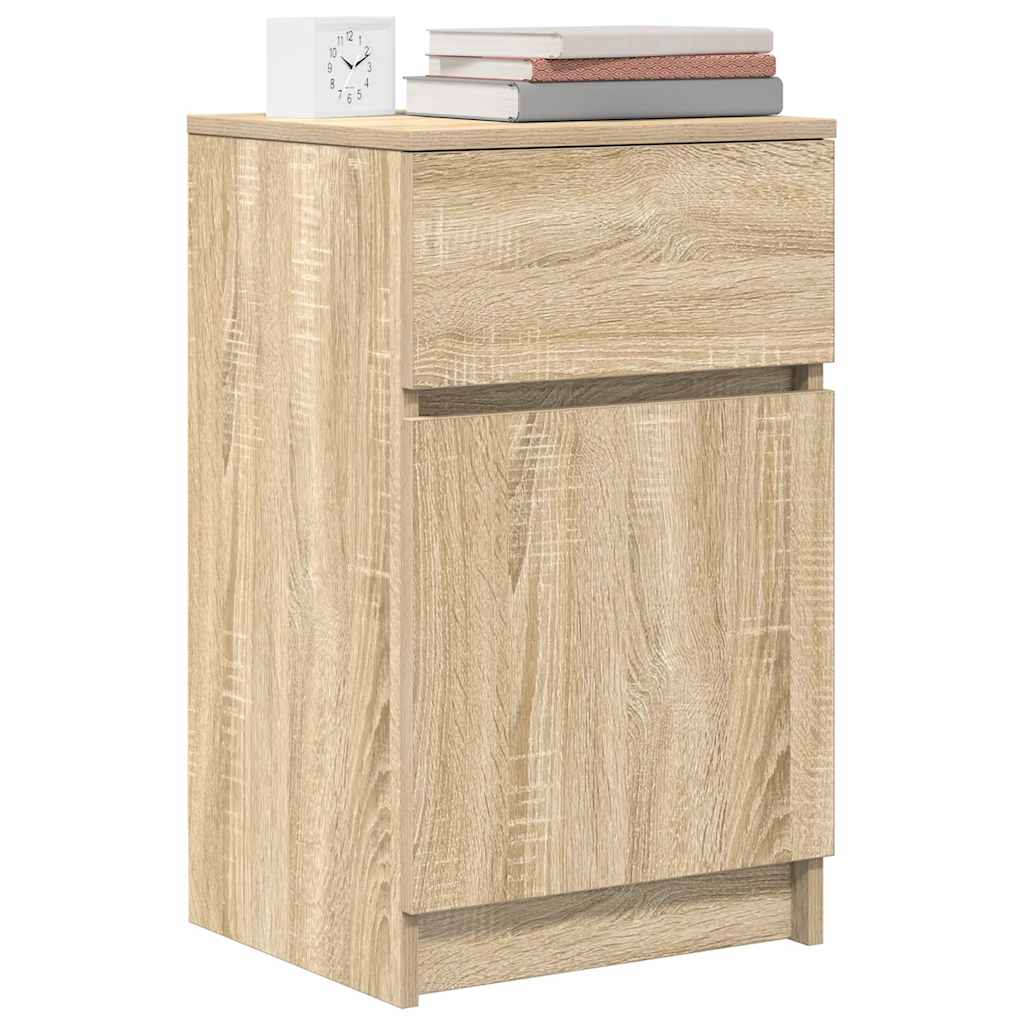 vidaXL Noptiere, 2 buc., stejar sonoma, 39x35x65 cm, lemn compozit vidaXL Noptiere, 2 buc., stejar sonoma, 39x35x65 cm, lemn compozit