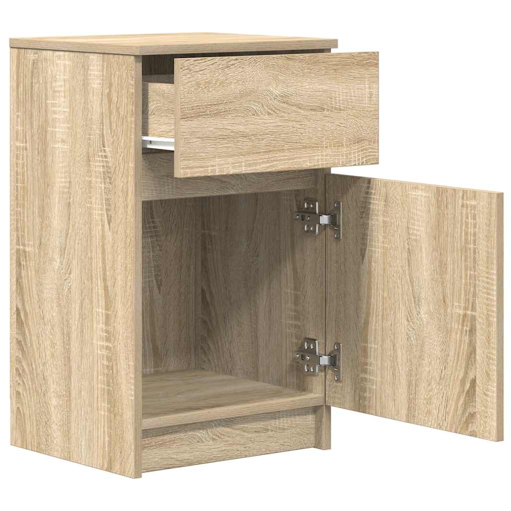 vidaXL Noptiere, 2 buc., stejar sonoma, 39x35x65 cm, lemn compozit vidaXL Noptiere, 2 buc., stejar sonoma, 39x35x65 cm, lemn compozit