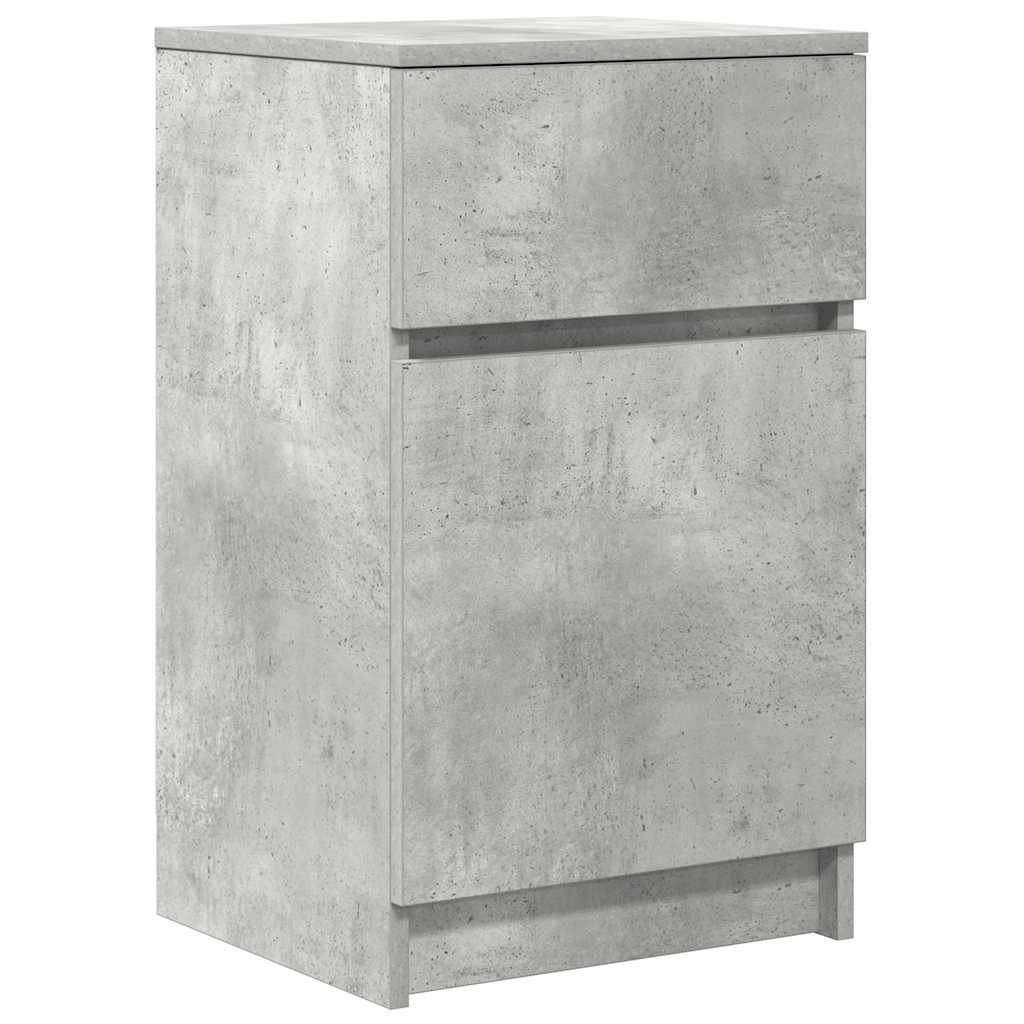 vidaXL Noptieră, gri beton, 39x35x65 cm, lemn prelucrat