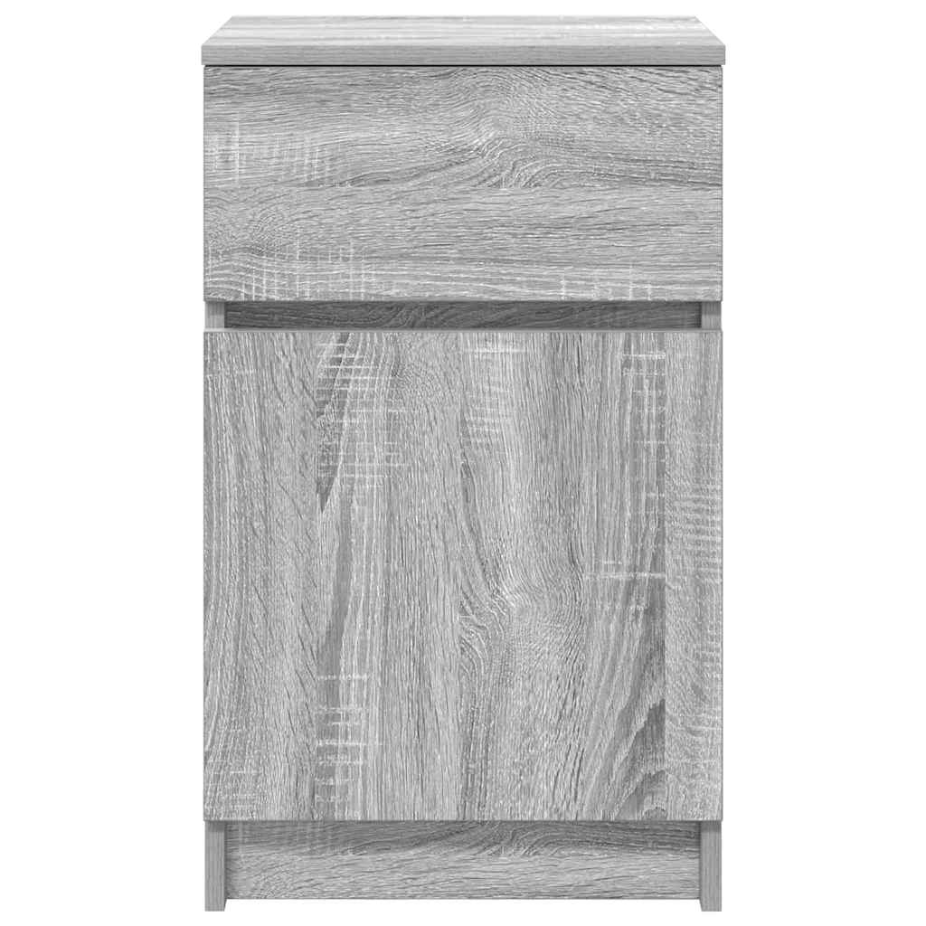 vidaXL Noptiere, 2 buc., gri sonoma, 39x35x65 cm, lemn compozit