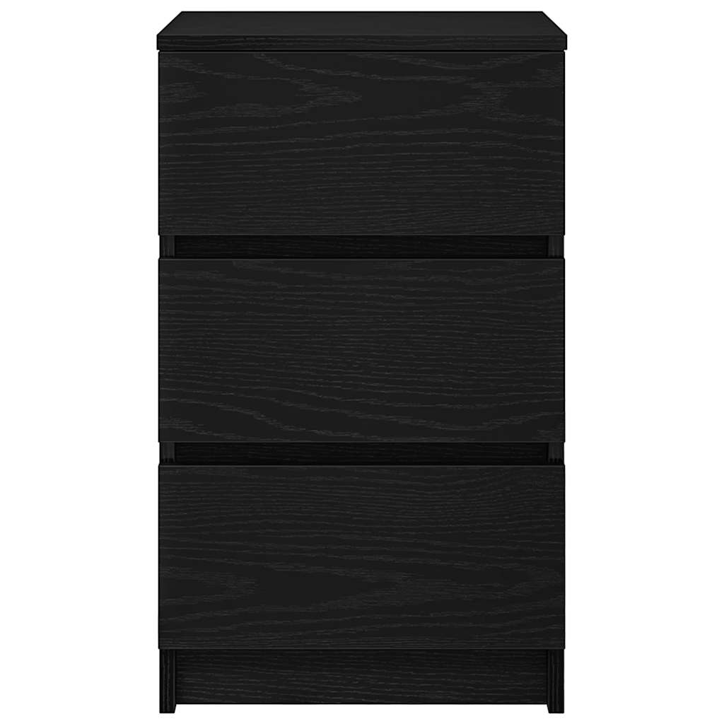 vidaXL Noptiera cu 3 sertare Negru 39x35x65 cm vidaXL Noptiera cu 3 sertare Negru 39x35x65 cm