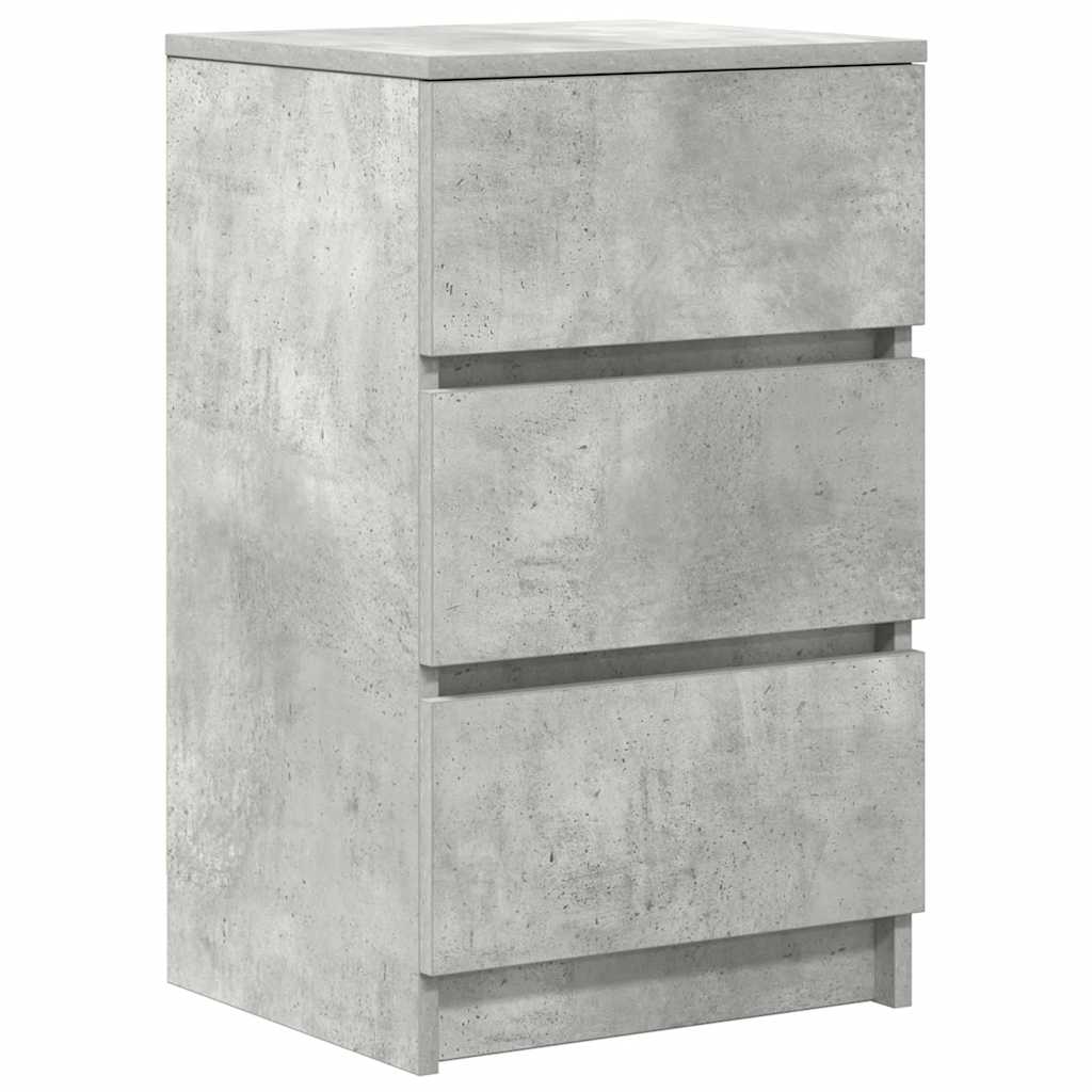 vidaXL Noptiera cu 3 sertare gri beton 39x35x65 cm vidaXL Noptiera cu 3 sertare gri beton 39x35x65 cm