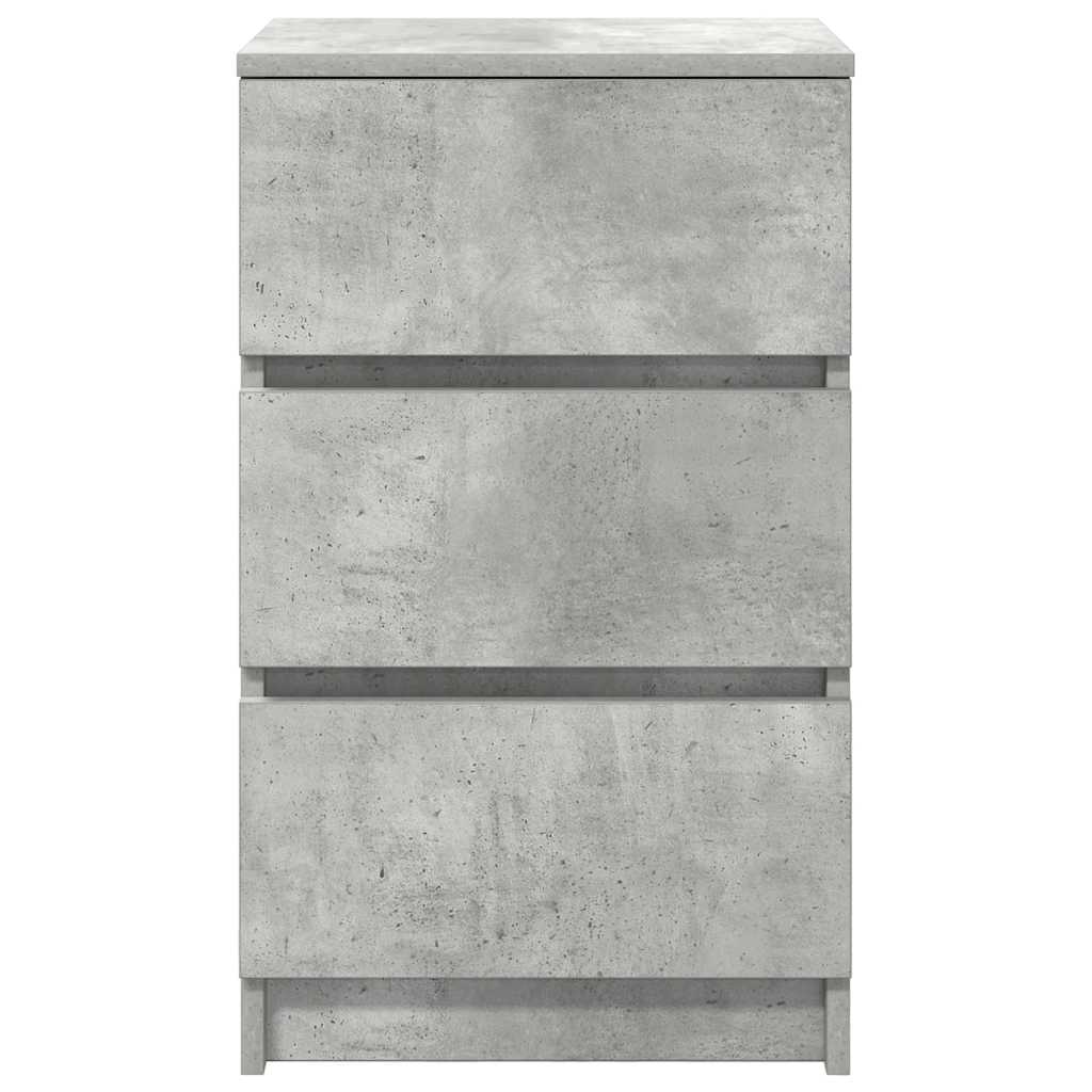 vidaXL Noptiera cu 3 sertare gri beton 39x35x65 cm vidaXL Noptiera cu 3 sertare gri beton 39x35x65 cm