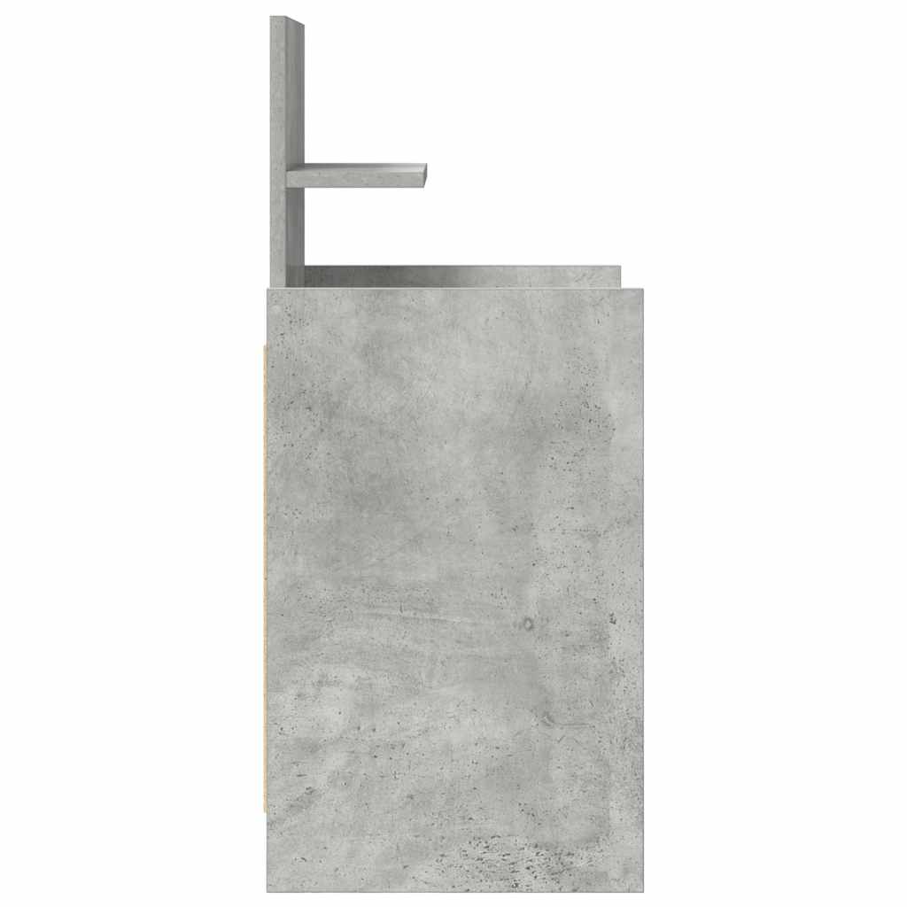 vidaXL Noptiera cu 2 sertare gri beton 38x34x80 cm vidaXL Noptiera cu 2 sertare gri beton 38x34x80 cm