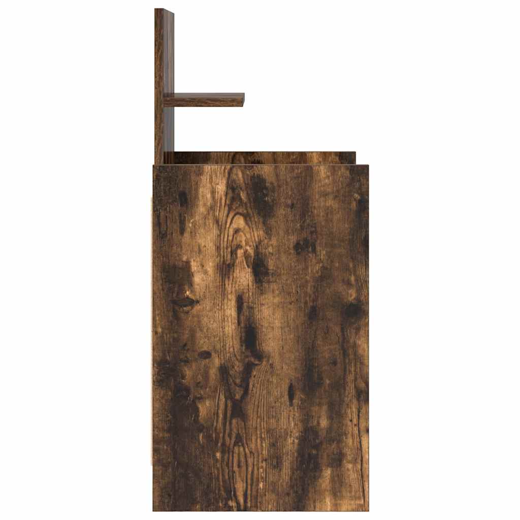 vidaXL Noptiera cu 2 sertare stejar afumat 38x34x80 cm vidaXL Noptiera cu 2 sertare stejar afumat 38x34x80 cm