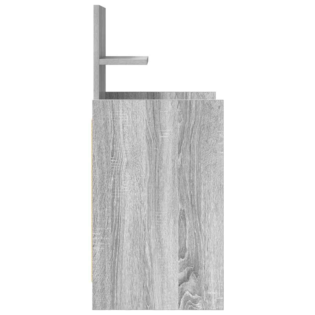 vidaXL Noptiera cu 2 sertare Gri Sonoma 38x34x80 cm