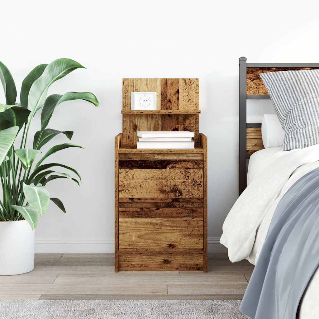 vidaXL Noptiera cu 2 sertare din lemn vechi 38x34x80 cm vidaXL Noptiera cu 2 sertare din lemn vechi 38x34x80 cm