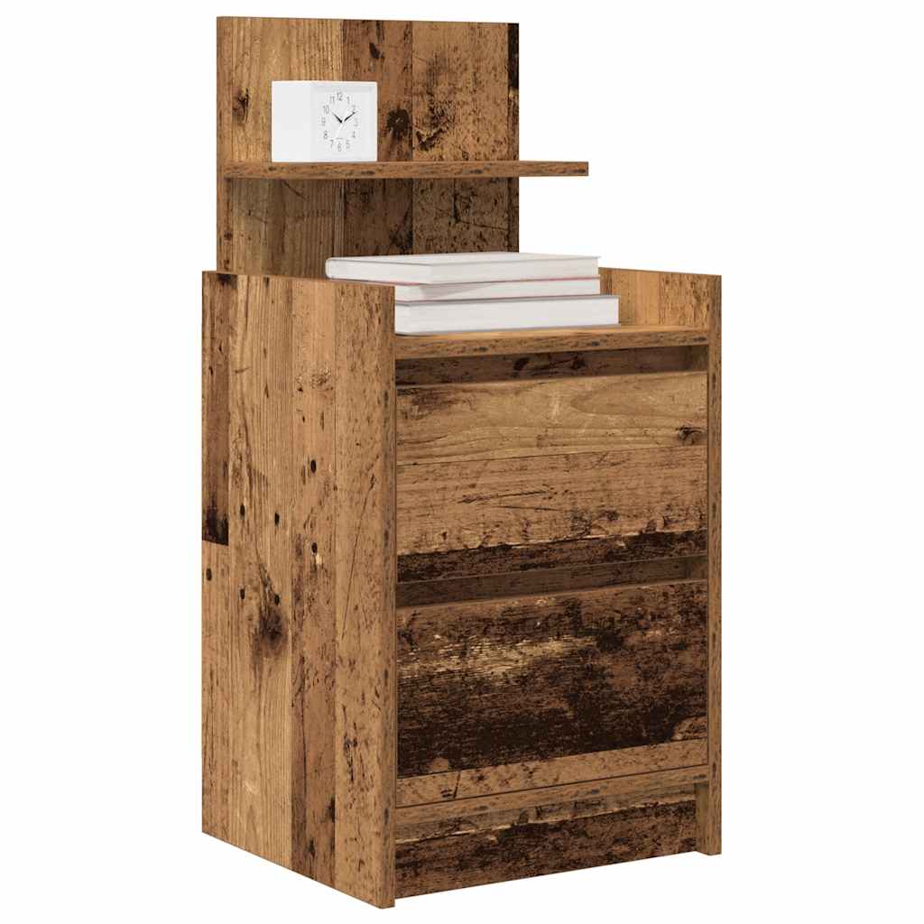 vidaXL Noptiera cu 2 sertare din lemn vechi 38x34x80 cm vidaXL Noptiera cu 2 sertare din lemn vechi 38x34x80 cm