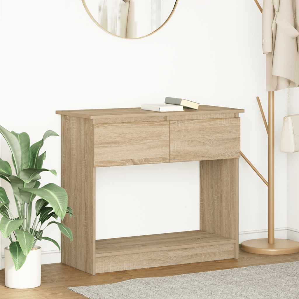 vidaXL Consolă cu sertare Stejar Sonoma 85,5x38,5x74,5 cm vidaXL Consolă cu sertare Stejar Sonoma 85,5x38,5x74,5 cm
