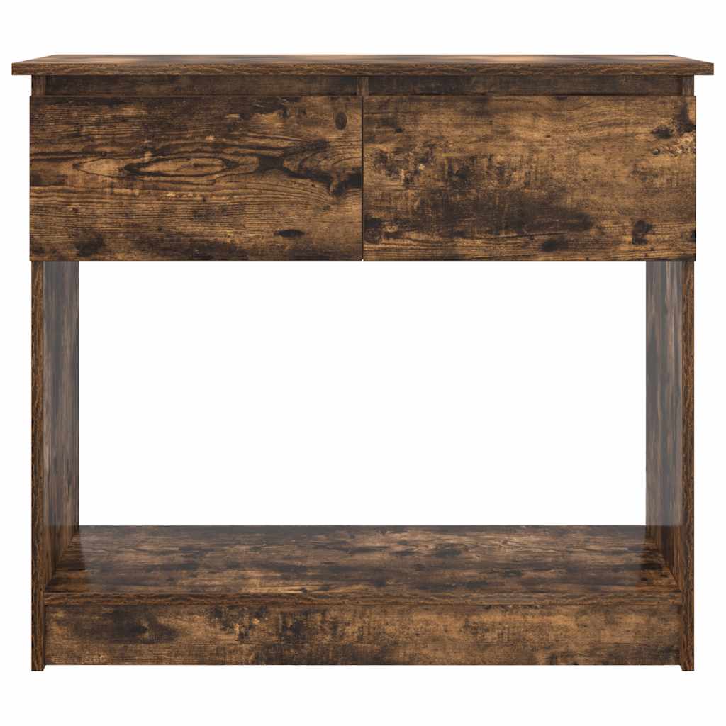 vidaXL Consolă cu sertare Stejar afumat 85,5x38,5x74,5 cm vidaXL Consolă cu sertare Stejar afumat 85,5x38,5x74,5 cm