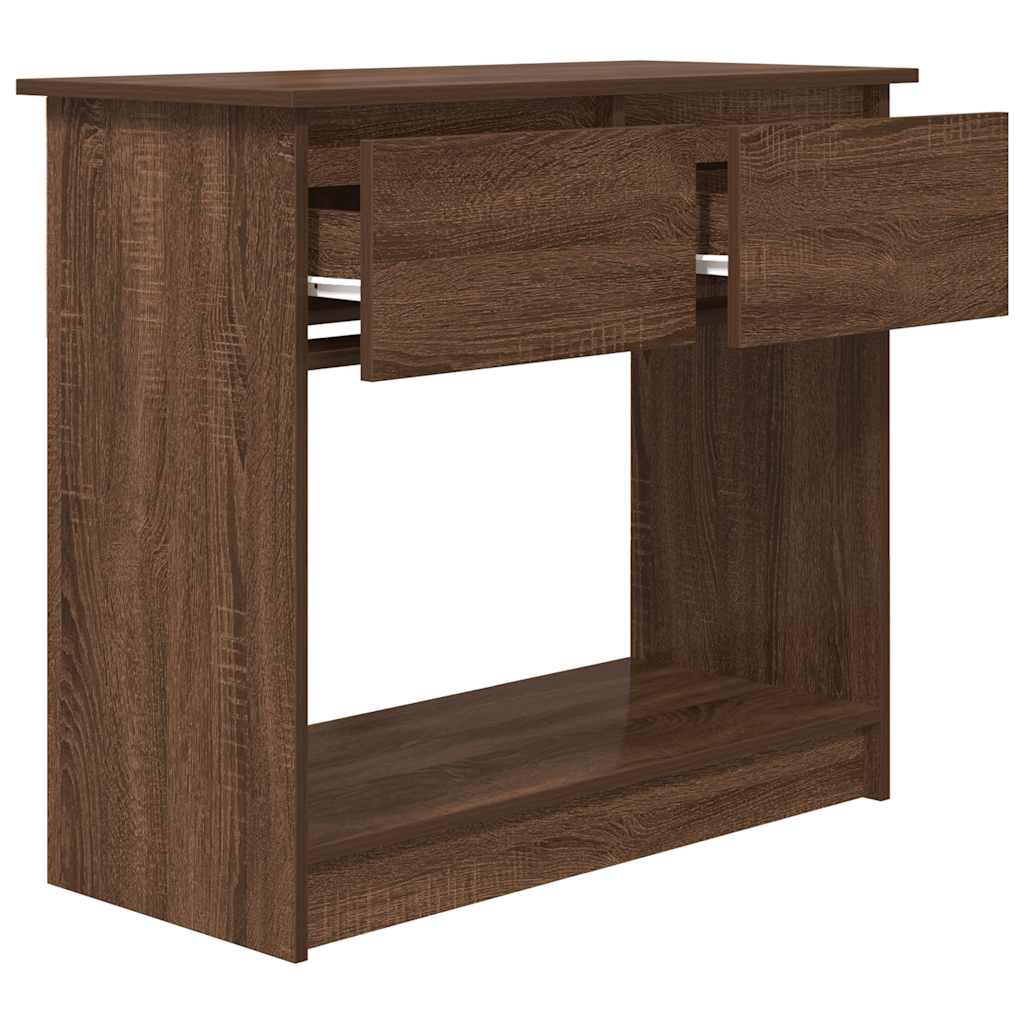 vidaXL Consolă cu sertare Stejar maro 85,5x38,5x74,5 cm vidaXL Consolă cu sertare Stejar maro 85,5x38,5x74,5 cm